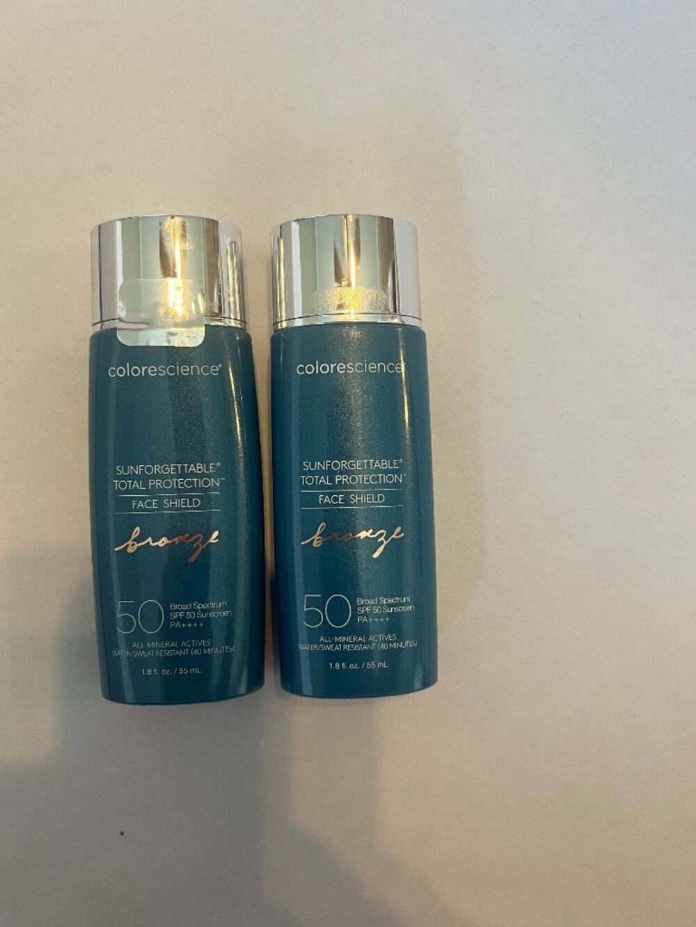 2 Colorescience Sunforgettable Face Shield Bronze SPF 50